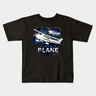 Funny Pilot Tshirt Airplane Tshirt This is my Plane Tshirt I'm just plane crazy Kids T-Shirt